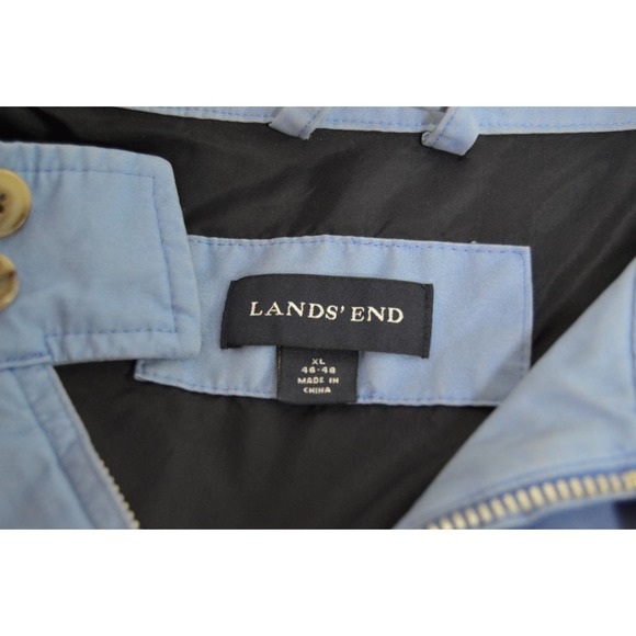 1990s Lands End periwinkle light blue windbreaker jacket XL - Picture 5 of 6